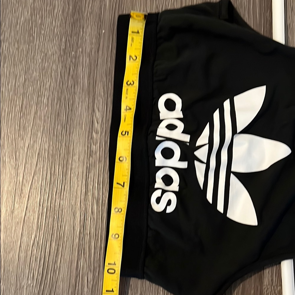 Adidas Black and White Logo Crop Top - Picture 4 of 4